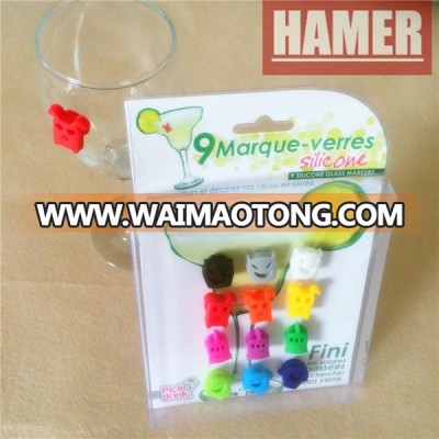 Party Dedicated Wine Glasses silicone Cup Marker