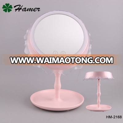 Portable cosmetic desktop dresser/dressing table make up mirror with led light